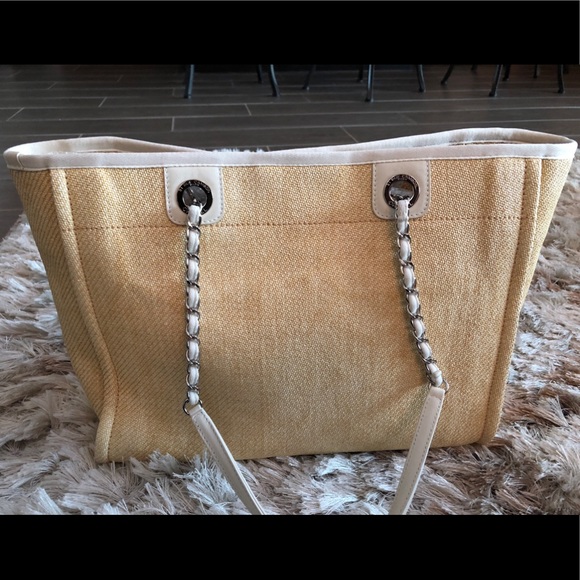 🌟SOLD🌟Chanel Small Deauville in Yellow Raffia - Picture 5 of 8